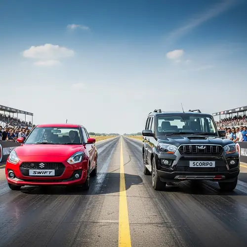 Maruti Swift vs. Mahindra Scorpio: Ultimate Drag Race Showdown