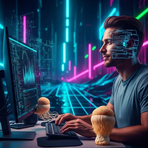 Athletic White Man Overcomes Challenges with Lion's Mane Mushroom Assistance