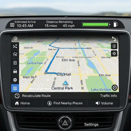 Detailed GPS Navigation System | City Map Route Visualization