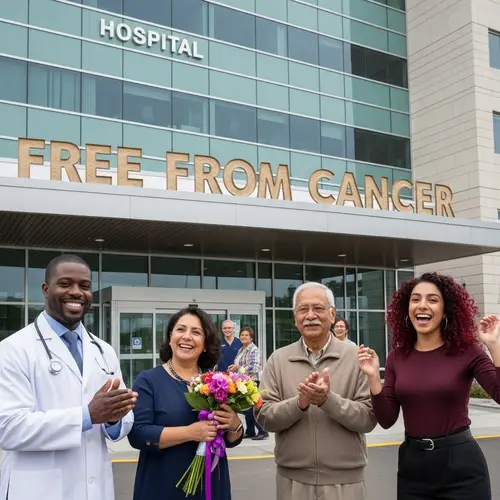 Free from Cancer: Modern Hospital Filled with Joyful Faces
