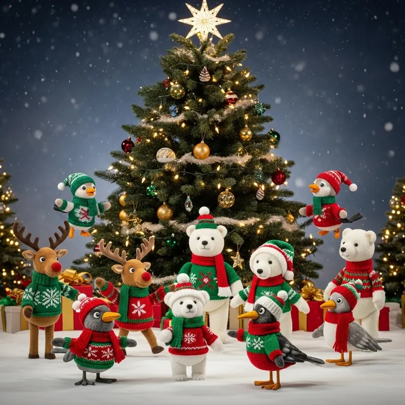 Christmas Puppets in Winter Wonderland Display