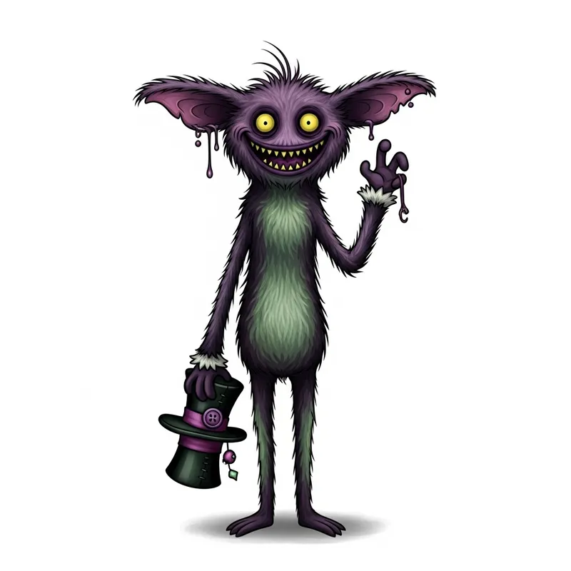 Tall Fuzzy Creature: Imaginative & Eerie Design Tall Fuzzy Creature: Imaginative & Eerie Design