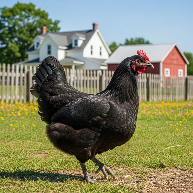 Black Chicken Behavior in a Natural Farm Setting