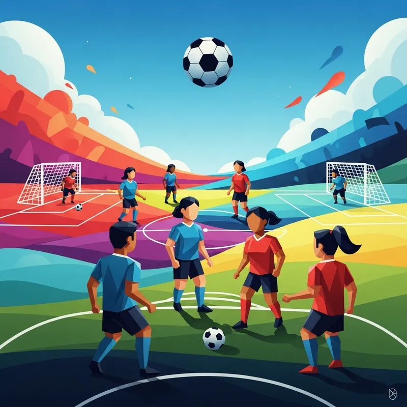 Abstract Soccer Art - A Dynamic Representation