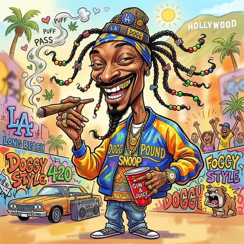Snoop Dogg Funny Caricature Art