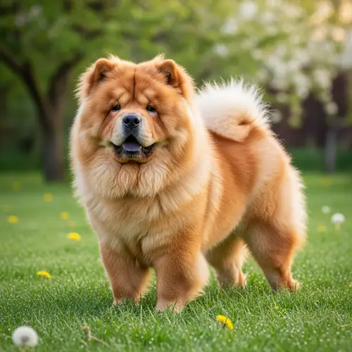 Adorable Chow Chow Dog with Fluffy Mane | Noble Demeanor
