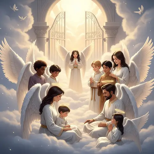 Family of Angels Embracing Cultural Diversity in Paradise