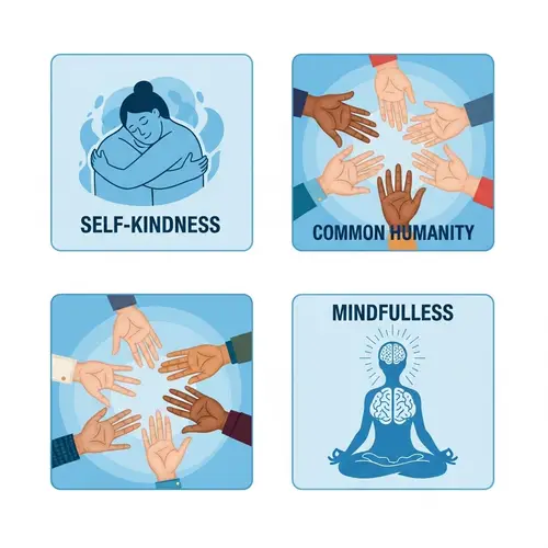 Self-Compassion Graphics: Self-Kindness, Common Humanity, Mindfulness