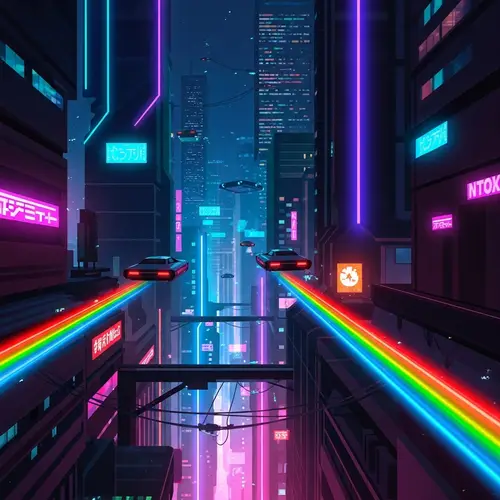Futuristic Cityscape with Neon Lights | Cyberpunk Nightlife