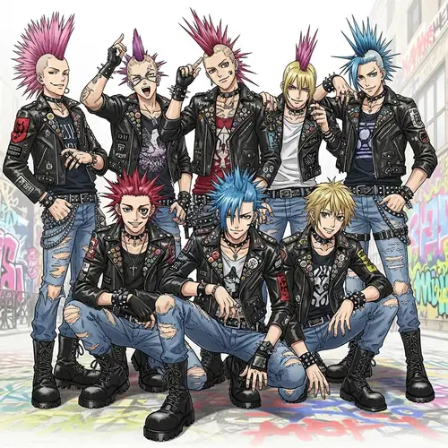 Gay Punk Rockers with Jinx Manhwa Gacha Style