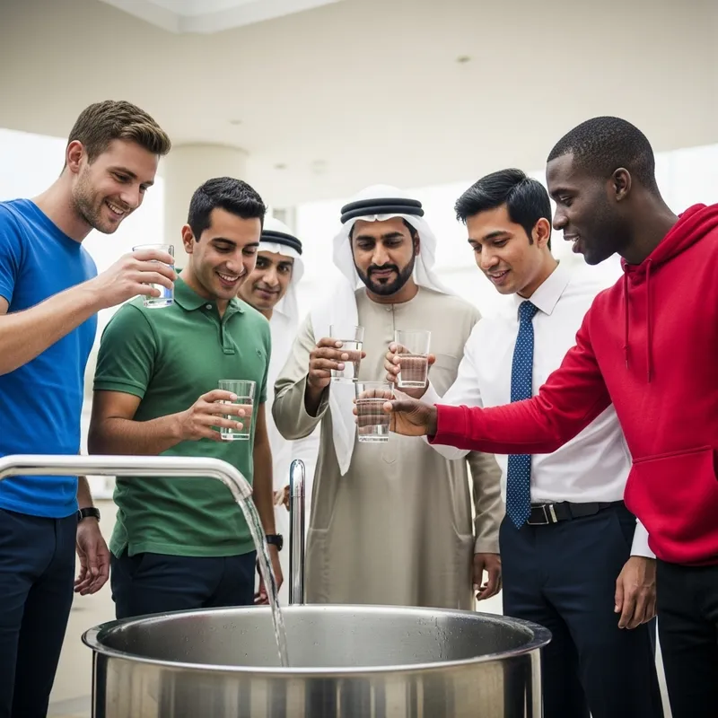 Diverse Men Enjoying Hydration - Stay Refreshed Together