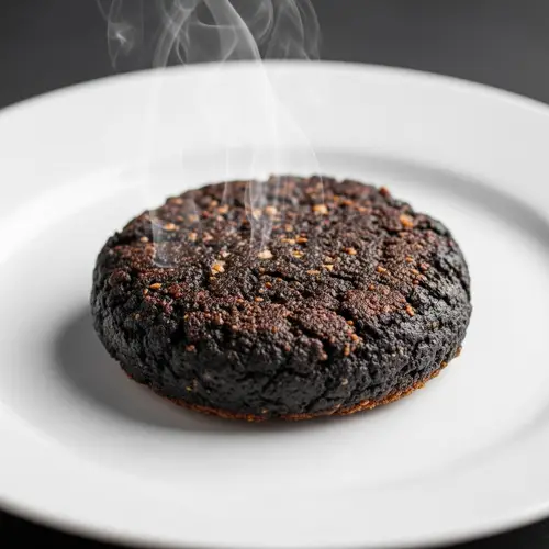 Vegan Black Bean Patty on White Plate | Clean Eating Delight