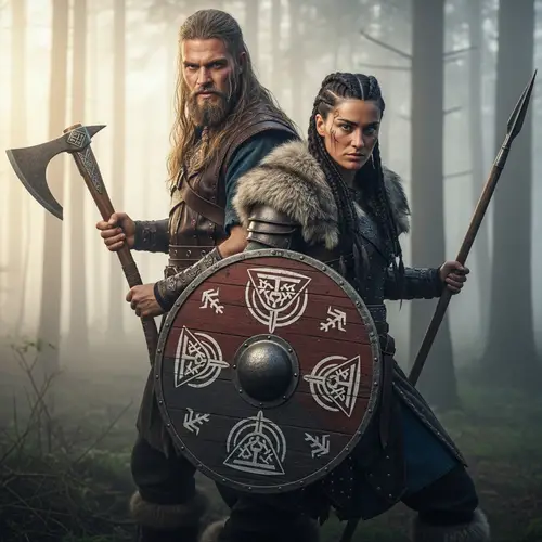 Epic Battle Prep of Viking Warriors