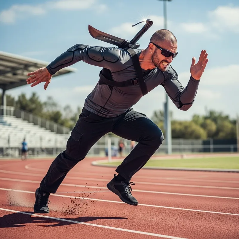 Blade Sprinting on Running Track | Intense Action Shot