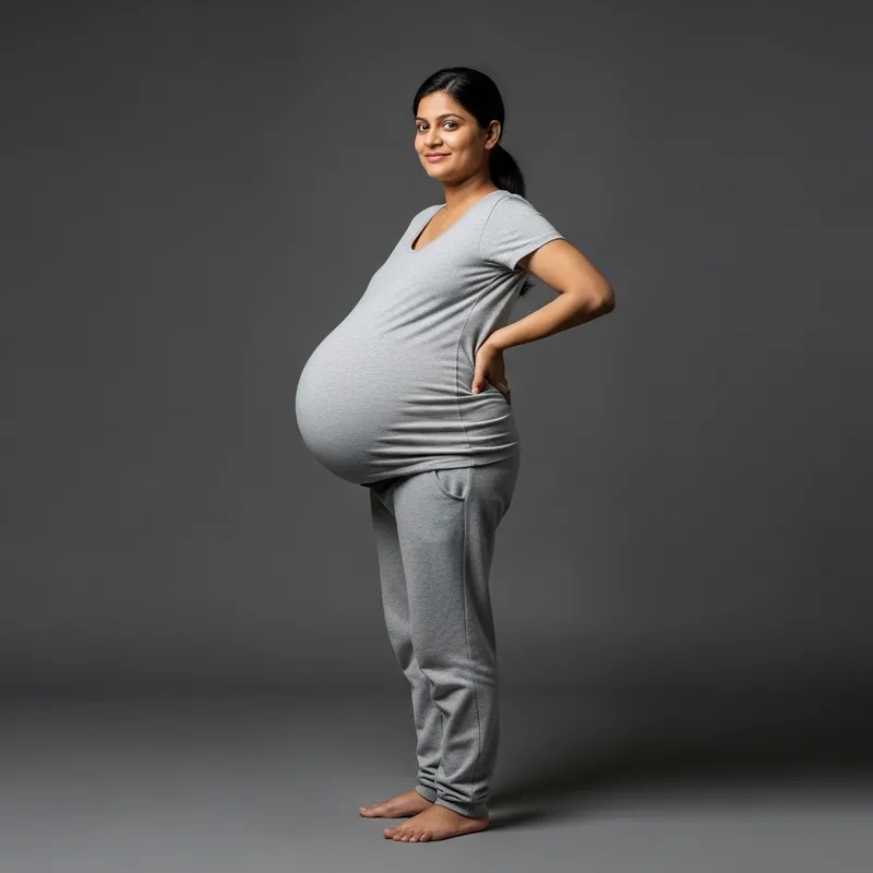 South Asian Woman with Large Pregnant Belly | Expecting Mother