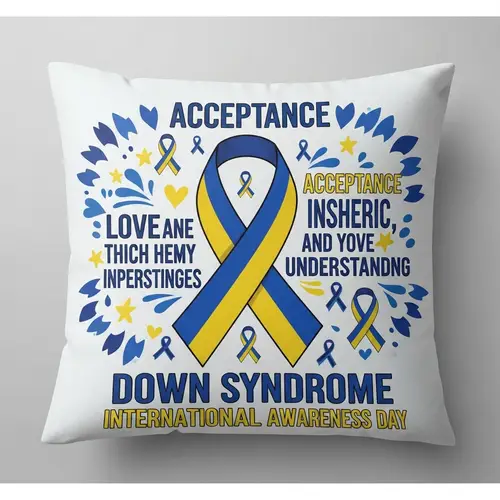 Down Syndrome Awareness Cushion Design | Support Inclusivity