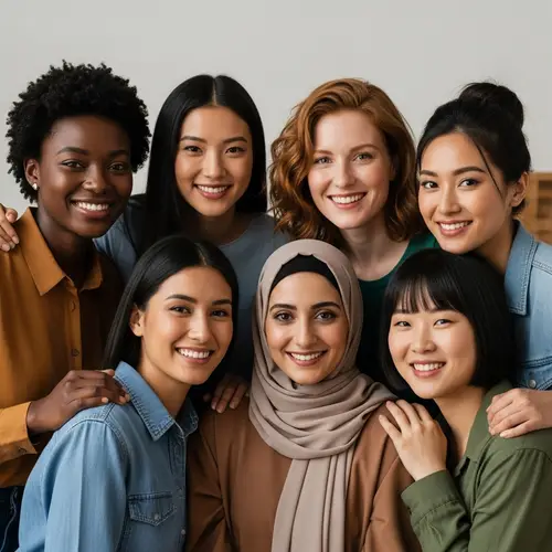 Diverse Group Portrait of Beautiful Ladies | Human Diversity Showcase