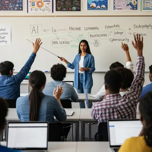 Tech-Savvy College Student Teaching Diverse Class