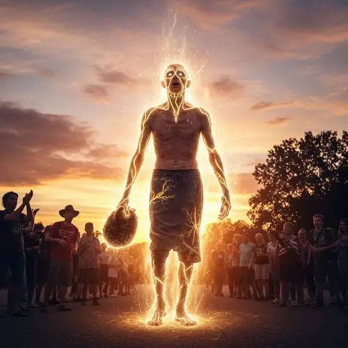 Divine Transformation: Ethereal Glow and Majestic Metamorphosis