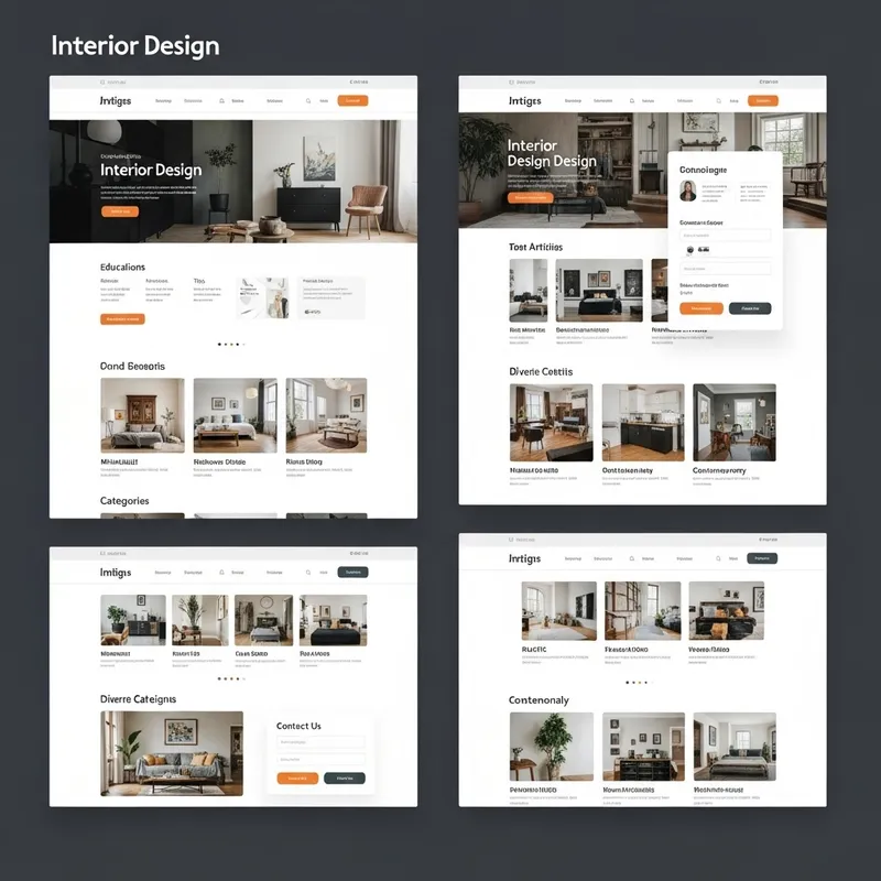 Interior Design UI UX | Website Design Template Interior Design UI UX | Website Design Template