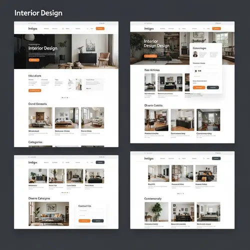 Interior Design Website Template | Modern UI/UX Design