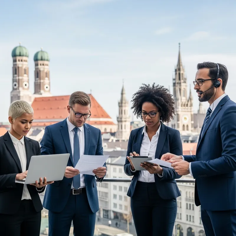 Diverse Team in Cybersecurity Drill in Munich