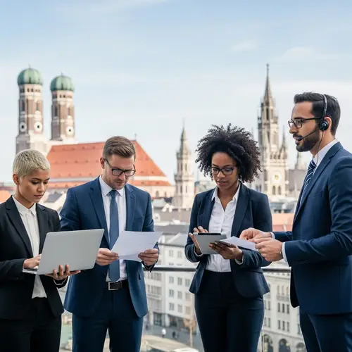 Diverse Team in Cybersecurity Drill in Munich