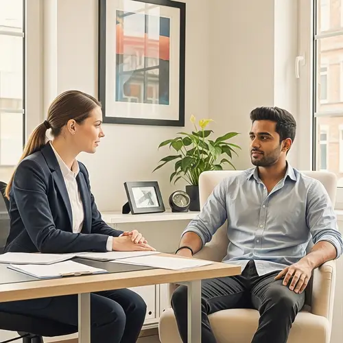 Serene Office Scene: Clinical Psychology Interaction