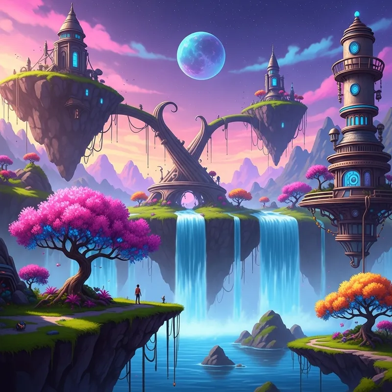 Surreal Mocaverse with Colorful Elements - Explore the Digital Universe