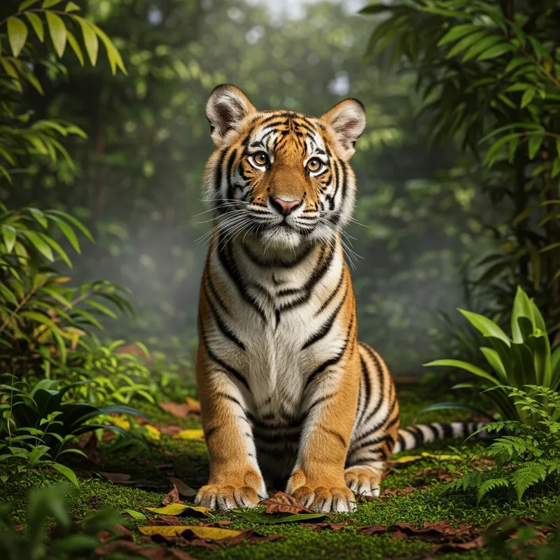 Cute Tiger Cub - Playful and Adorable