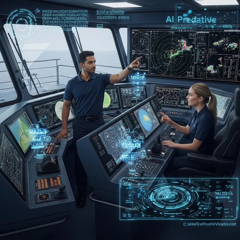 Advanced Vessel Navigational Bridge with AI Technology