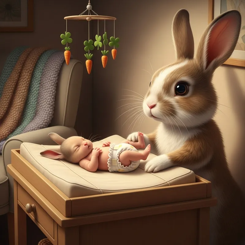Adorable Newborn Bunny Changing Table Moments Adorable Newborn Bunny Changing Table Moments