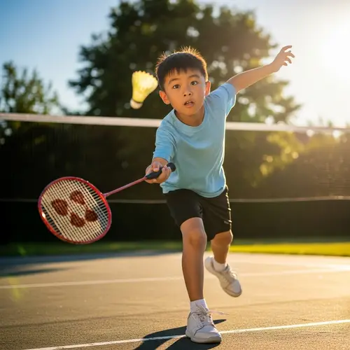 Young Kai Plays Badminton | Sunny Afternoon Action Shot