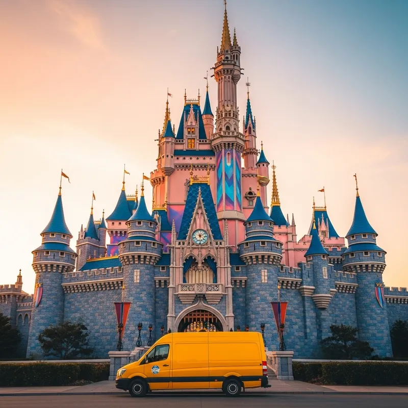 Disneyland Castle Illuminated | Vibrant Colors | Magical View