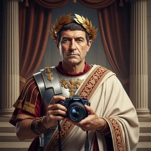 Roman Emperor with Modern Camera: Classic meets Contemporary