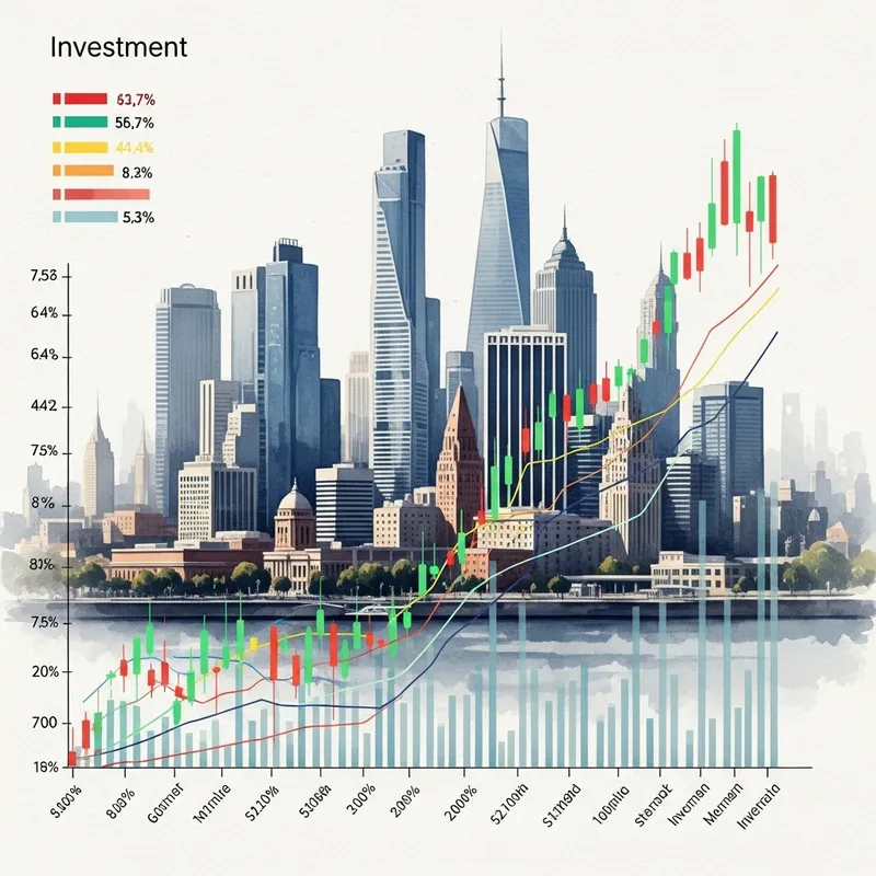 City Watercolor Art | Investment Money Schedule Background