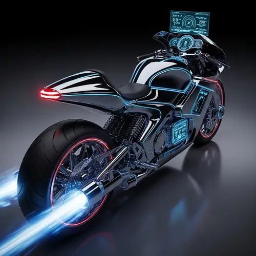 Futuristic Motorcycle from Year 3000