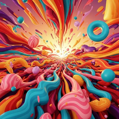 Hypnotic Surreal Animation with Vibrant Colors