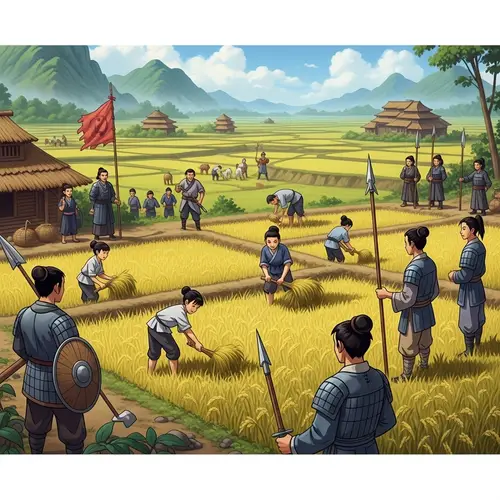 Ancient Chinese Rice Fields: Digital Artwork