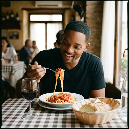 Will Smith Eating Pasta: Memorable Photo Moment