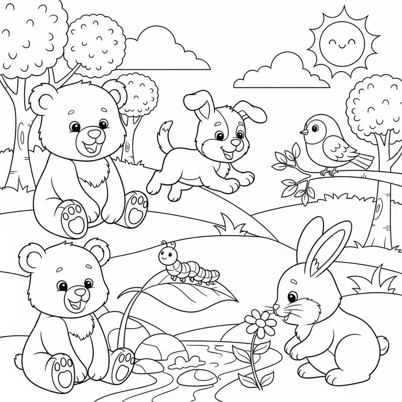 Cute Animal Coloring Book for Toddlers | Fun Coloring Pages
