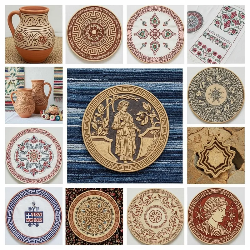 Embodying Greece's Cultural Heritage: Crafts & Designs in Vibrant Hues