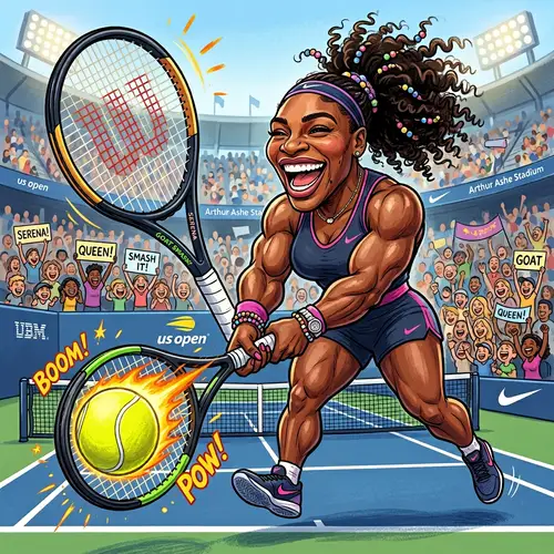 Funny Caricature of Serena Williams