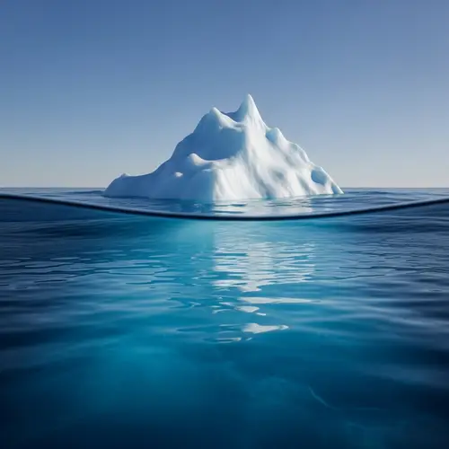 Tip of Iceberg Emerges - Submerged Beauty Revealed