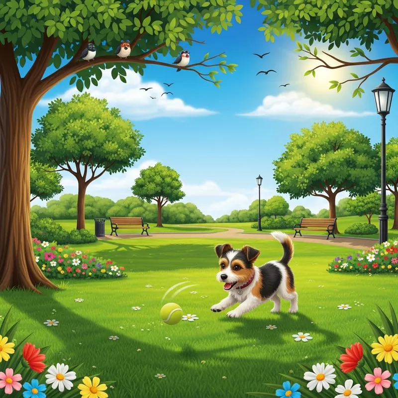 Cute Dog Playing in the Park | Happy Moments