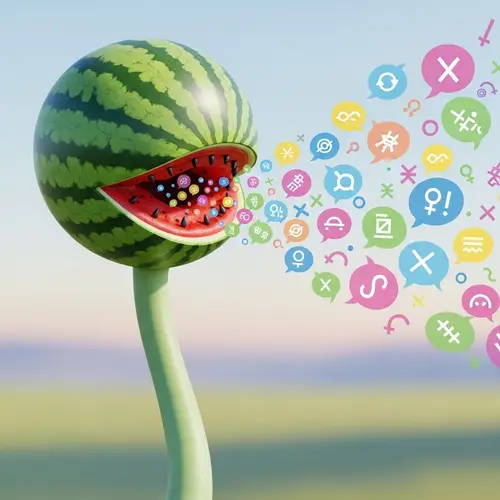 Watermelon Head Deception - Colorful Lies