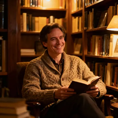 Cozy Writer Portrait in a Reading Nook