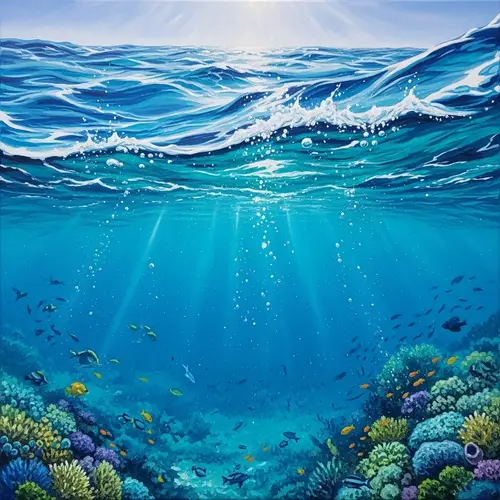 Abstract Ocean Art - Explore Deep Blue Hues