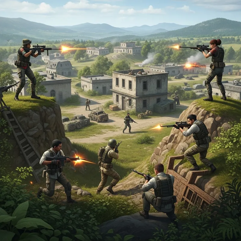 Free Fire Gaming: Diverse Avatars in Intense Gameplay