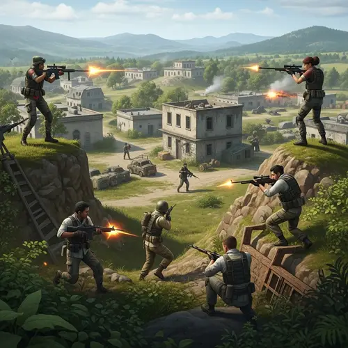 Dynamic Multiplayer Online Game Scene: Diverse Avatars in Intense Gameplay